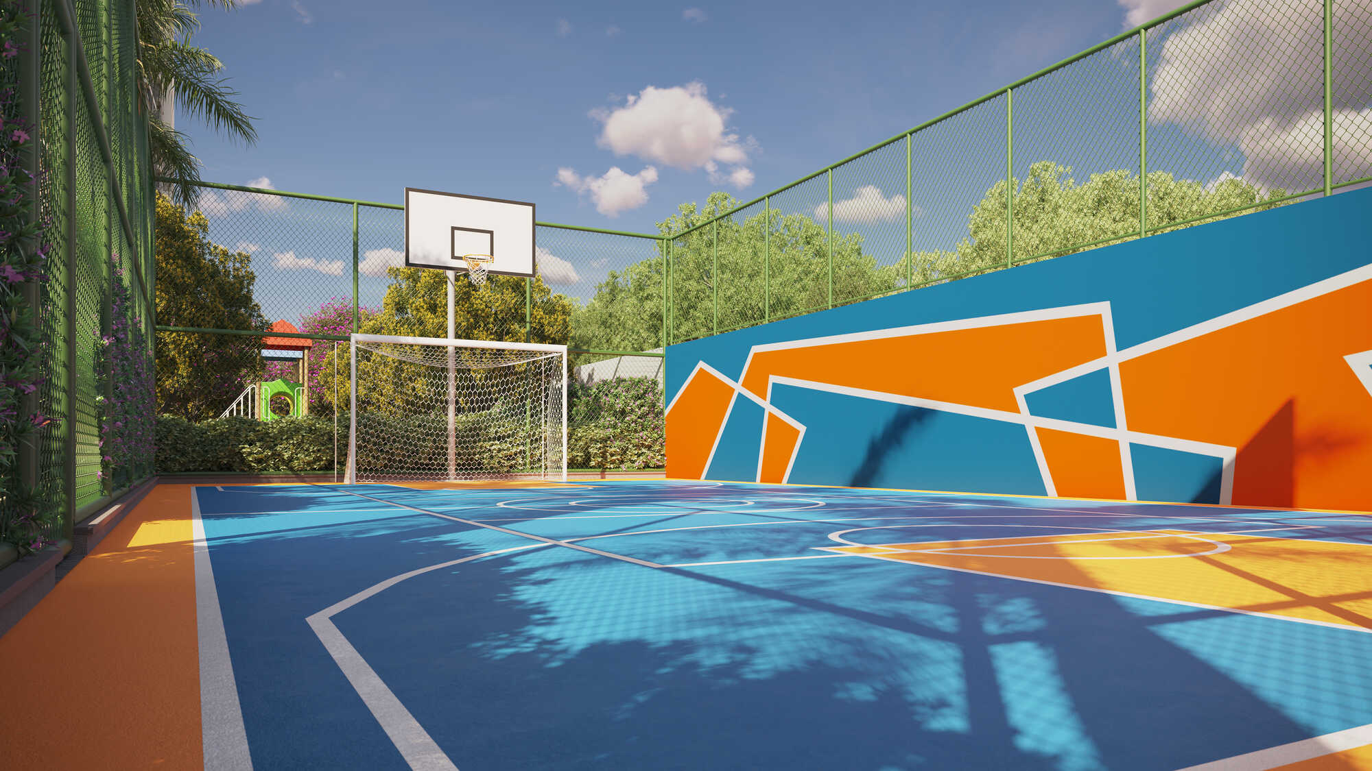 PERSPECTIVA ARTÍSTICA DA QUADRA RECREATIVA