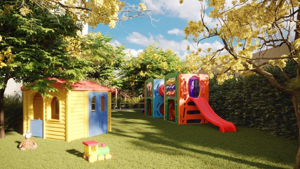 PERSPECTIVA ILUSTRADA DO PLAYGROUND DE 1 A 6 ANOS