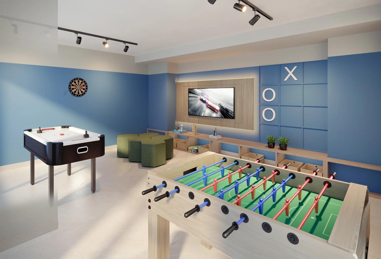 PERSPECTIVA ILUSTRADA DA SALA DE JOGOS