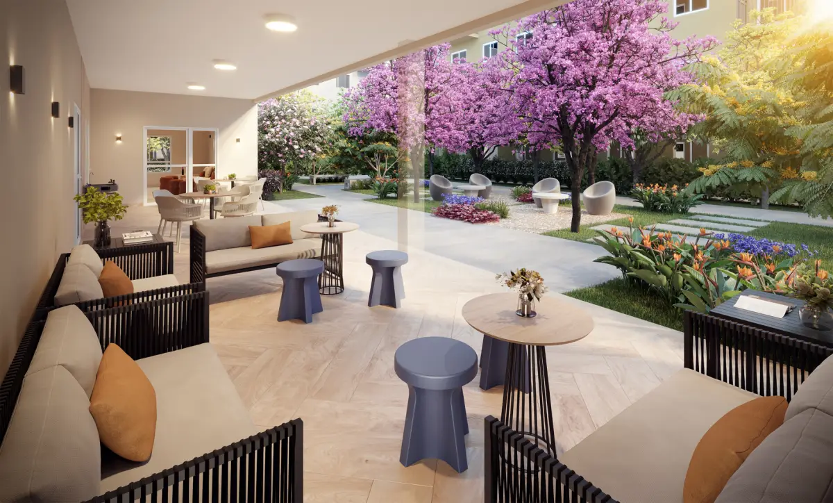 PERSPECTIVA ILUSTRADA DO TERRAÇO COBERTO