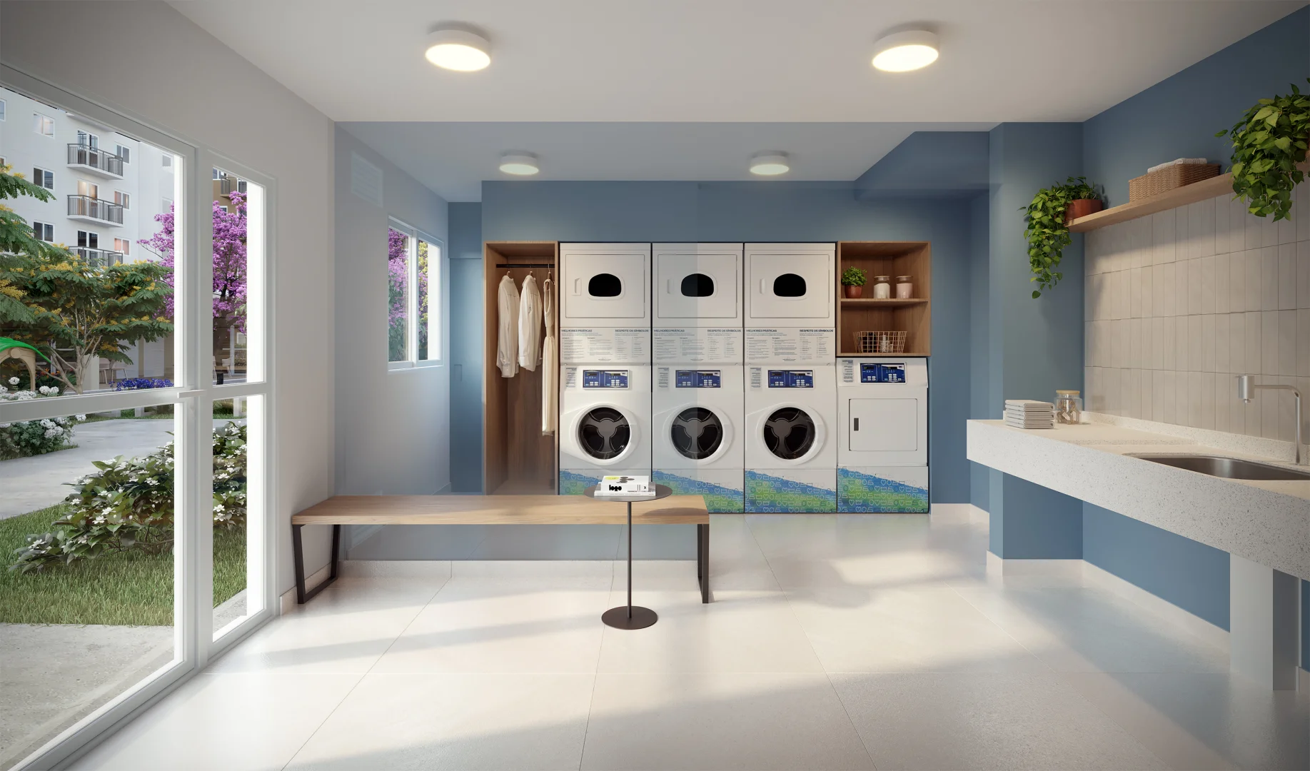 PERSPECTIVA ILUSTRADA DA LAVANDERIA COLETIVA